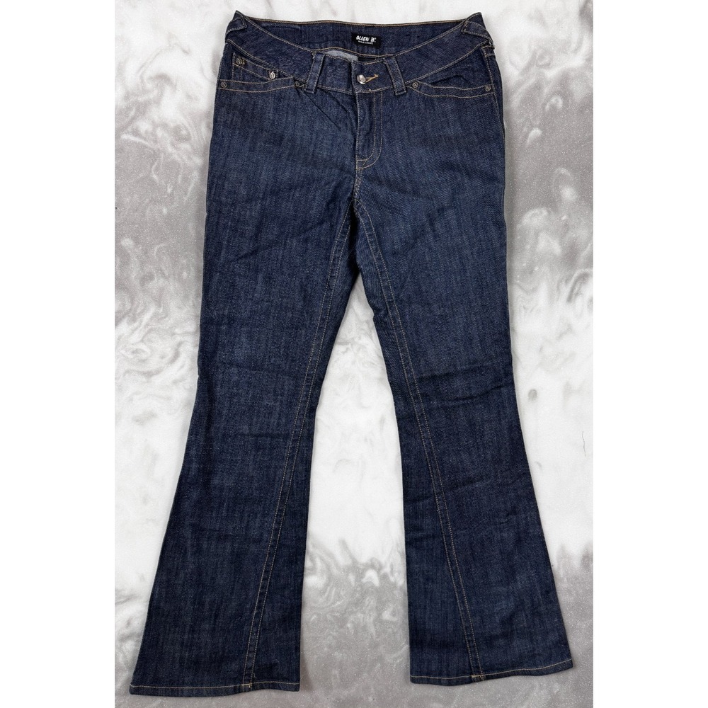 Women's Allen B. Schwartz Out On The Town Jeans Dark Rinse Size 8x33 Flare/Bell